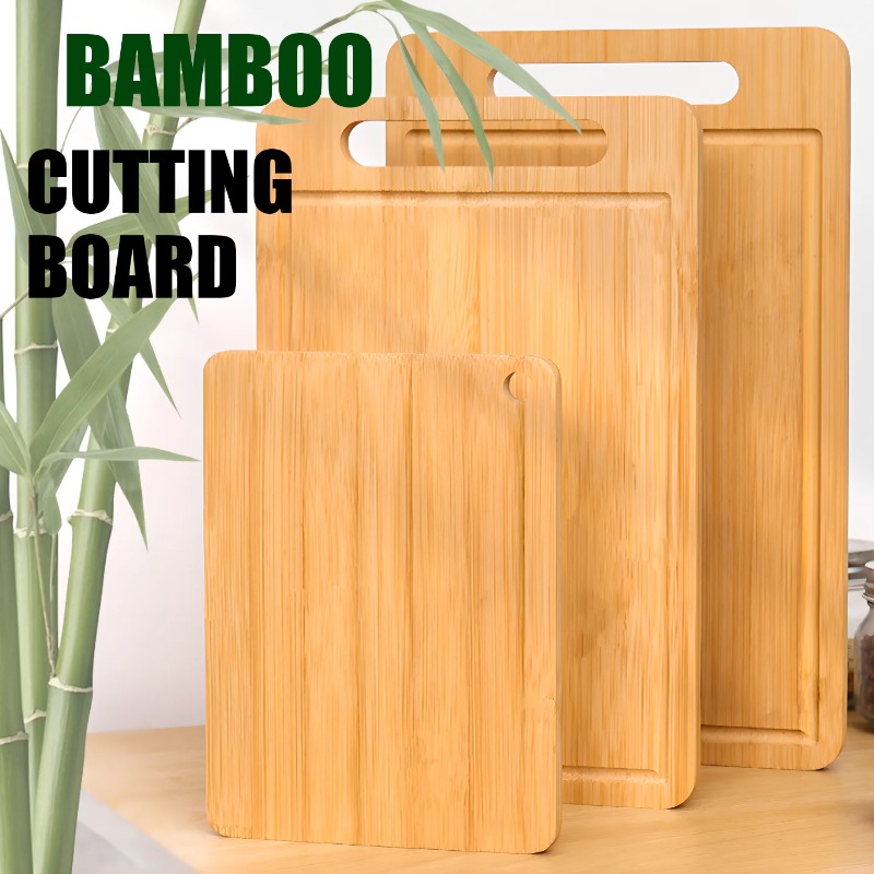 Bamboo Cutting Board - Küchen-Holzschneidebrett Schneidebrett für Fleisch Komplett aus