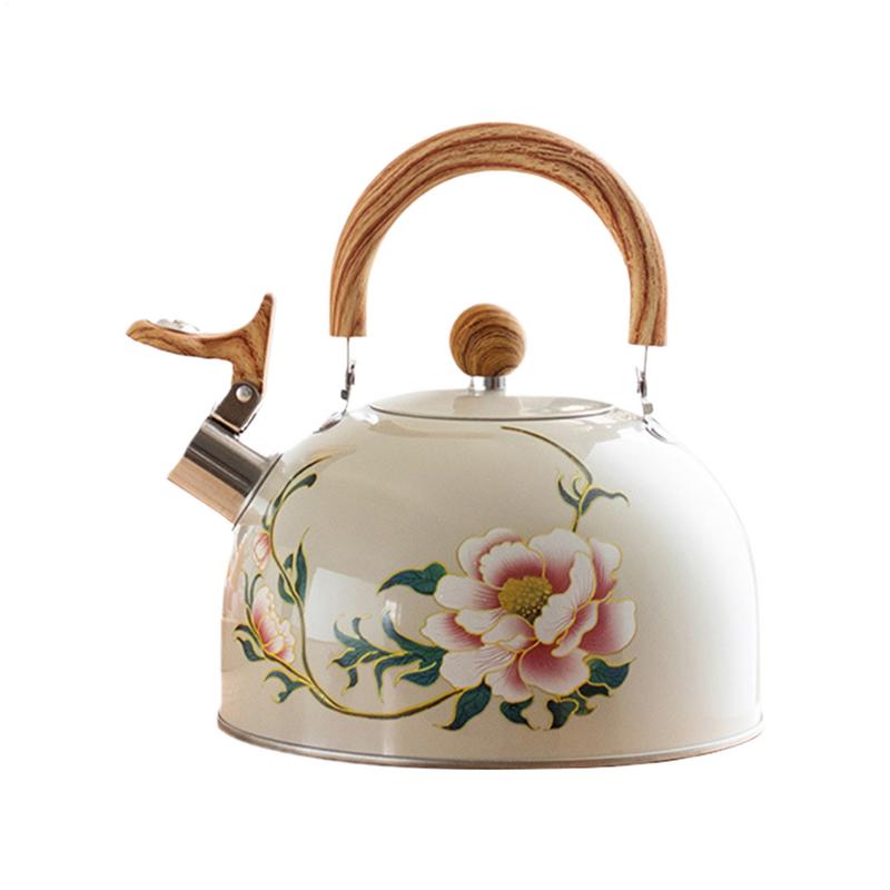 Kitchen Gadgets Vintage - Kessel Wasserkocher Vintage Floral Emaillierte Teekanne