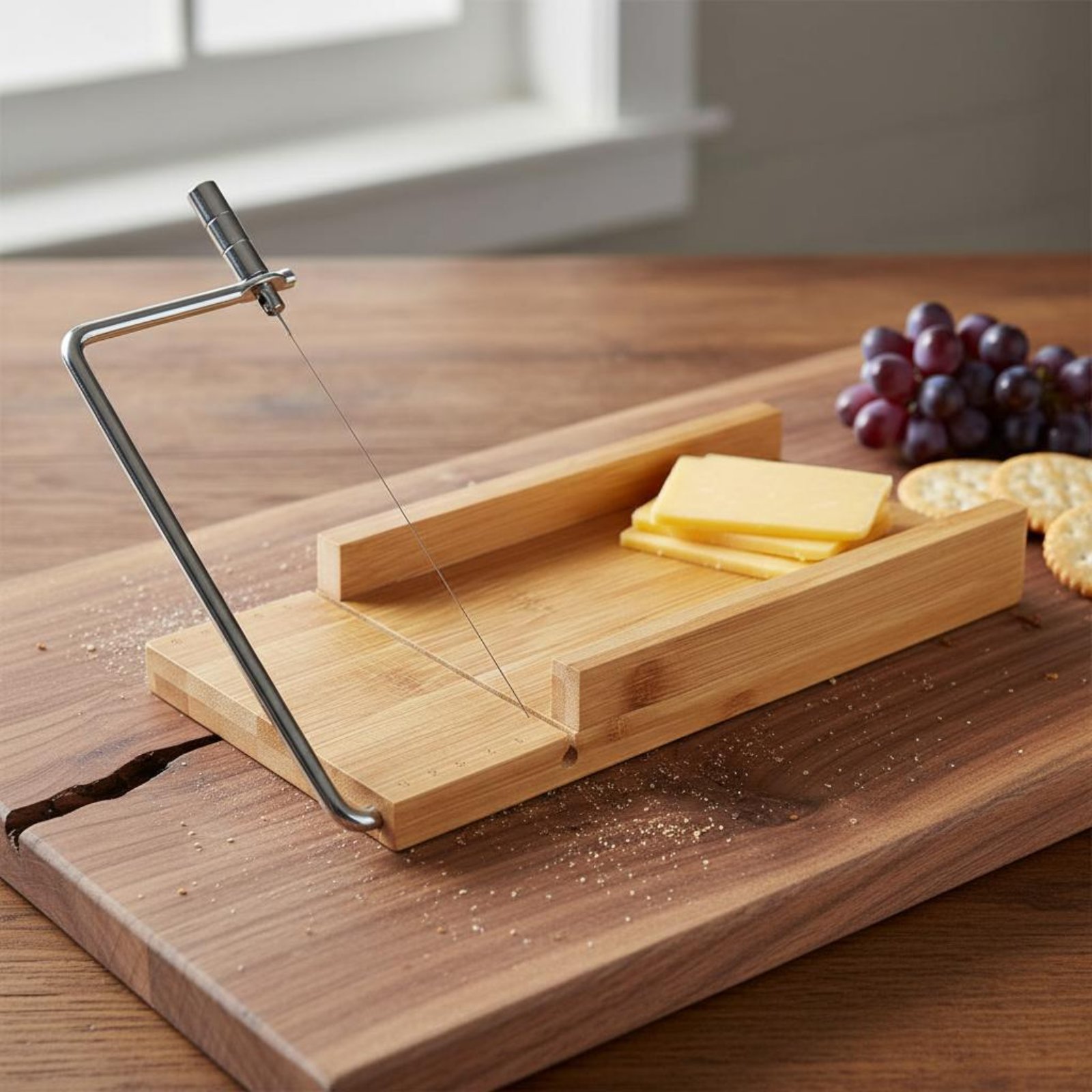 Bamboo Cutting Board - Drahtschneidebrett für Glatte und Gleichmäßige Schnitte,