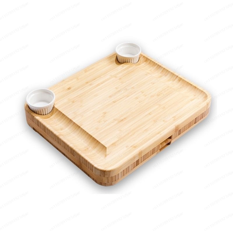 Bamboo Cutting Board - 3-teiliges Bambus-Käse- und Schneidebrett-Set, Serviertablett im