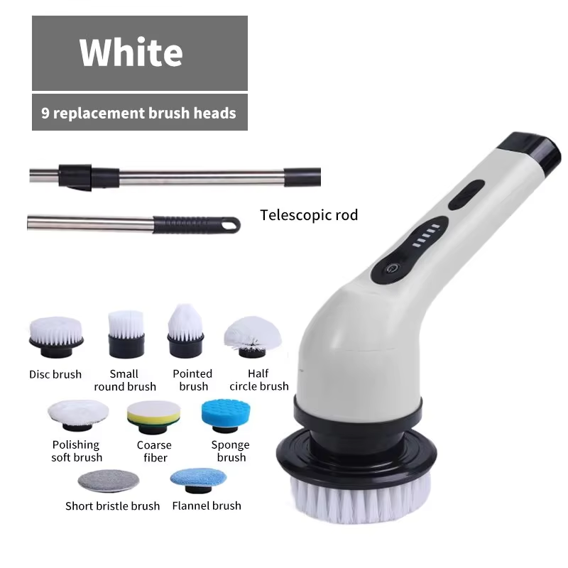Kitchen Gadgets Electric - 9-in-1 Elektrische Reinigungsbürste Elektrischer Rotationsreiniger Elektrische