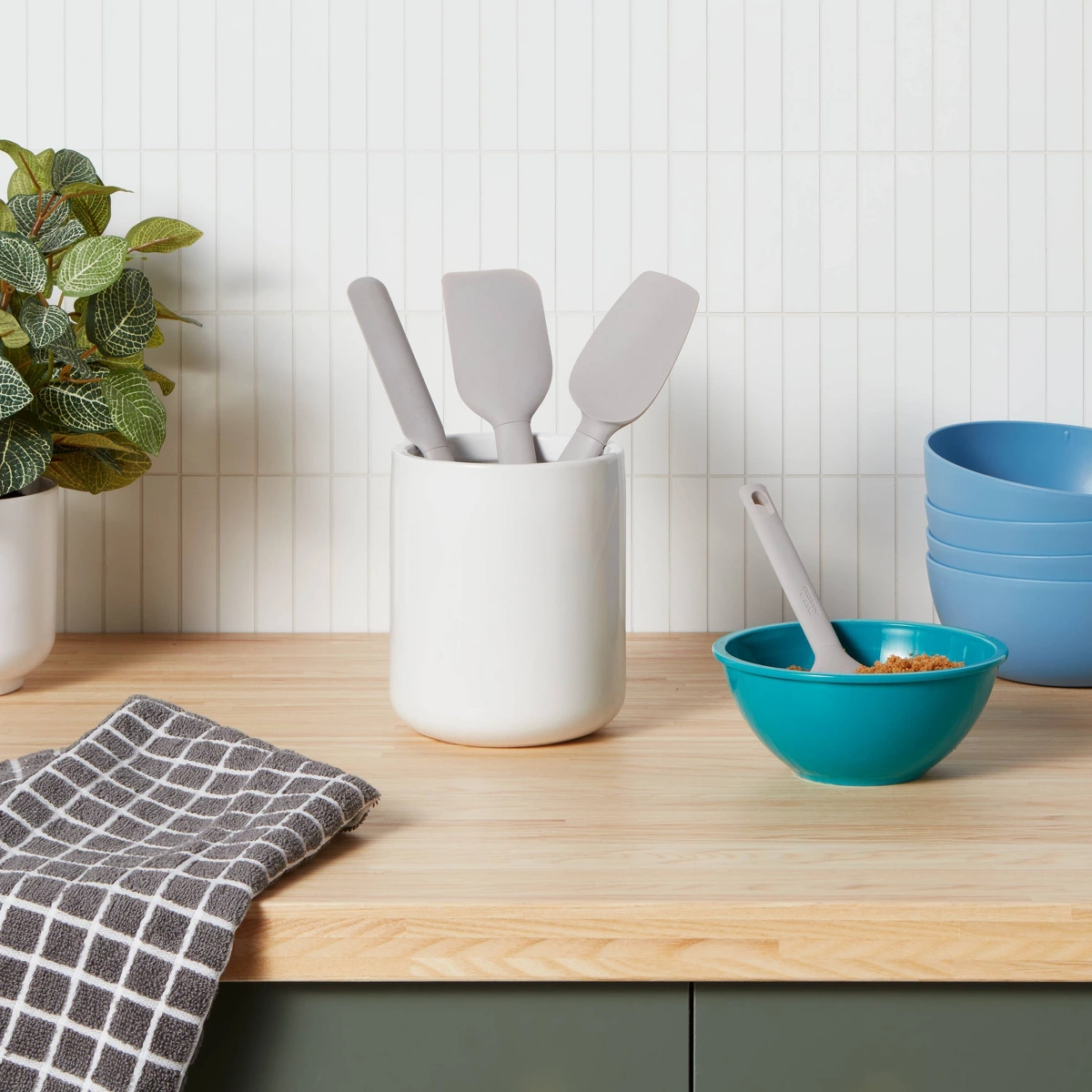 Silicone Spatula Set - 4-teiliges Vielseitiges Spatel-Set Grau 4-teiliges Vielseitiges