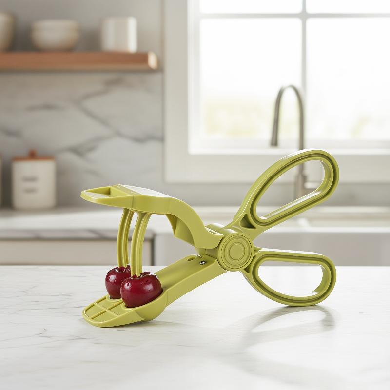 Cherry Pitter Tool - Ergonomischer Kirschentkerner: Effizientes Presswerkzeug mit Doppelloch