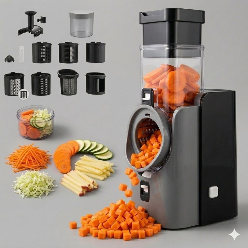 Kitchen Gadgets Electric - 220V Elektrischer Gemüseschneider Multifunktionaler Haushalts-Kartoffel-Rettich-Schneider Küchengerät