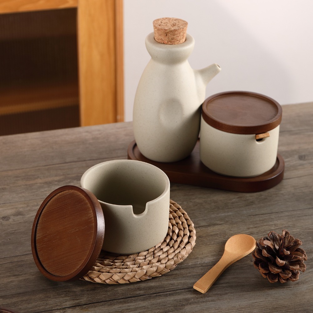 Kitchen Gadgets Vintage - Küchen-Gadgets Japanischer Stil Keramik-Gewürzdose mit Deckel
