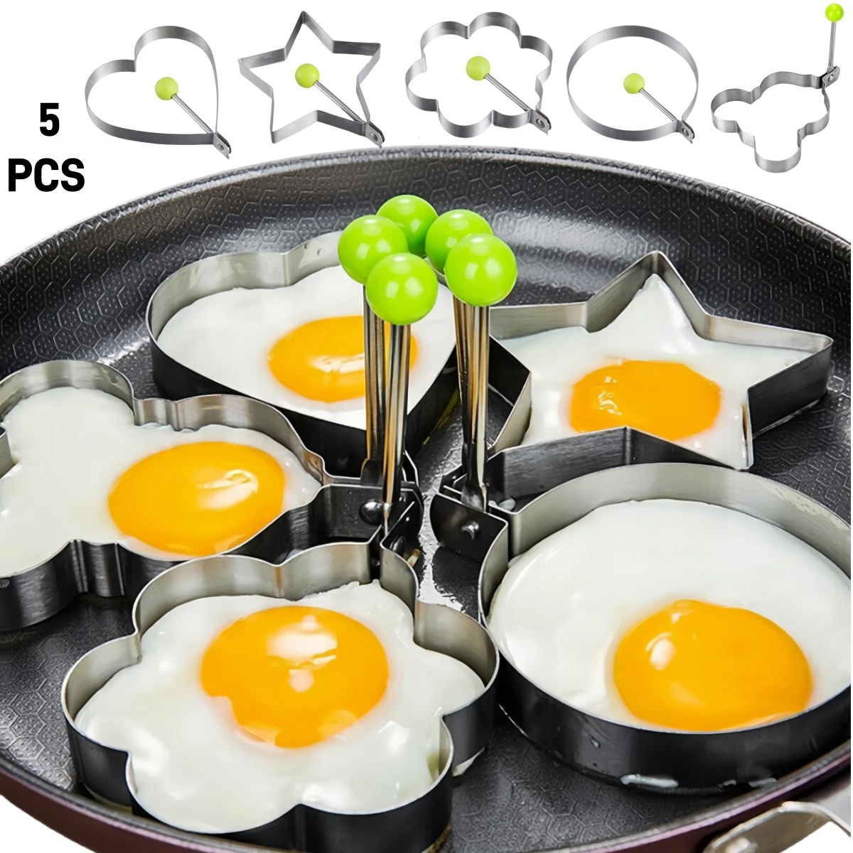 Kitchen Gadgets You Must Have - Hochwertige herzförmige Spiegelei-Form aus Edelstahl –
