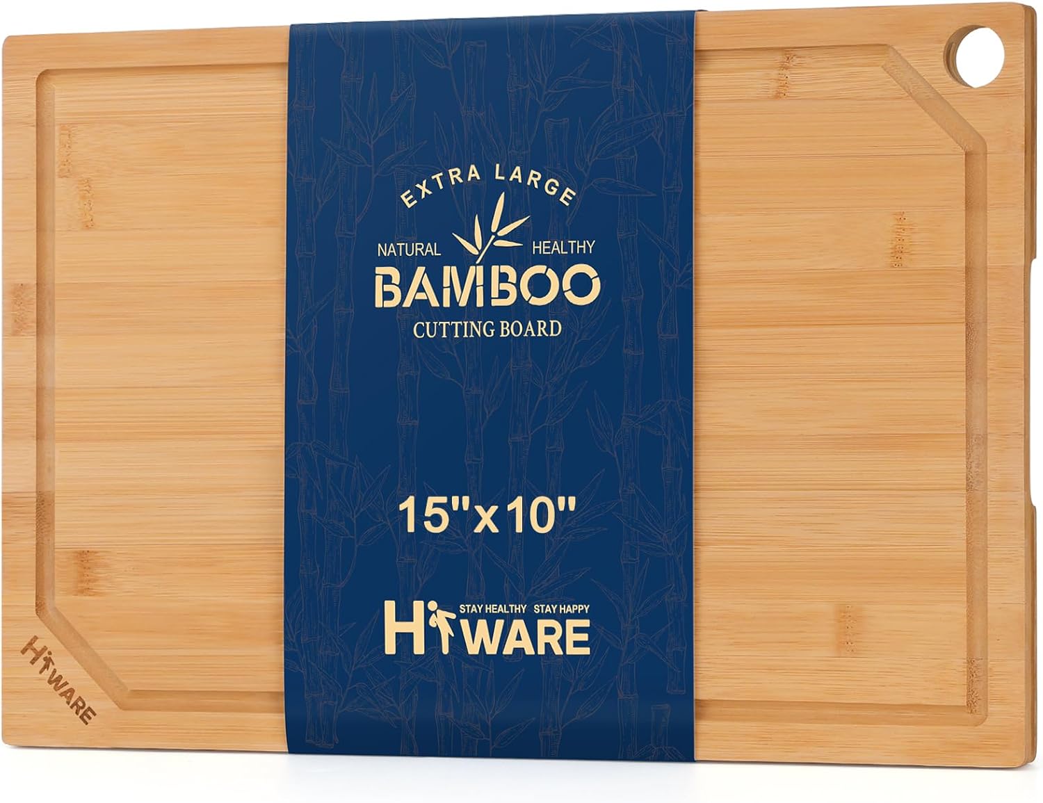 Bamboo Cutting Board - Bambus-Schneidebrett für die Küche, Robust mit