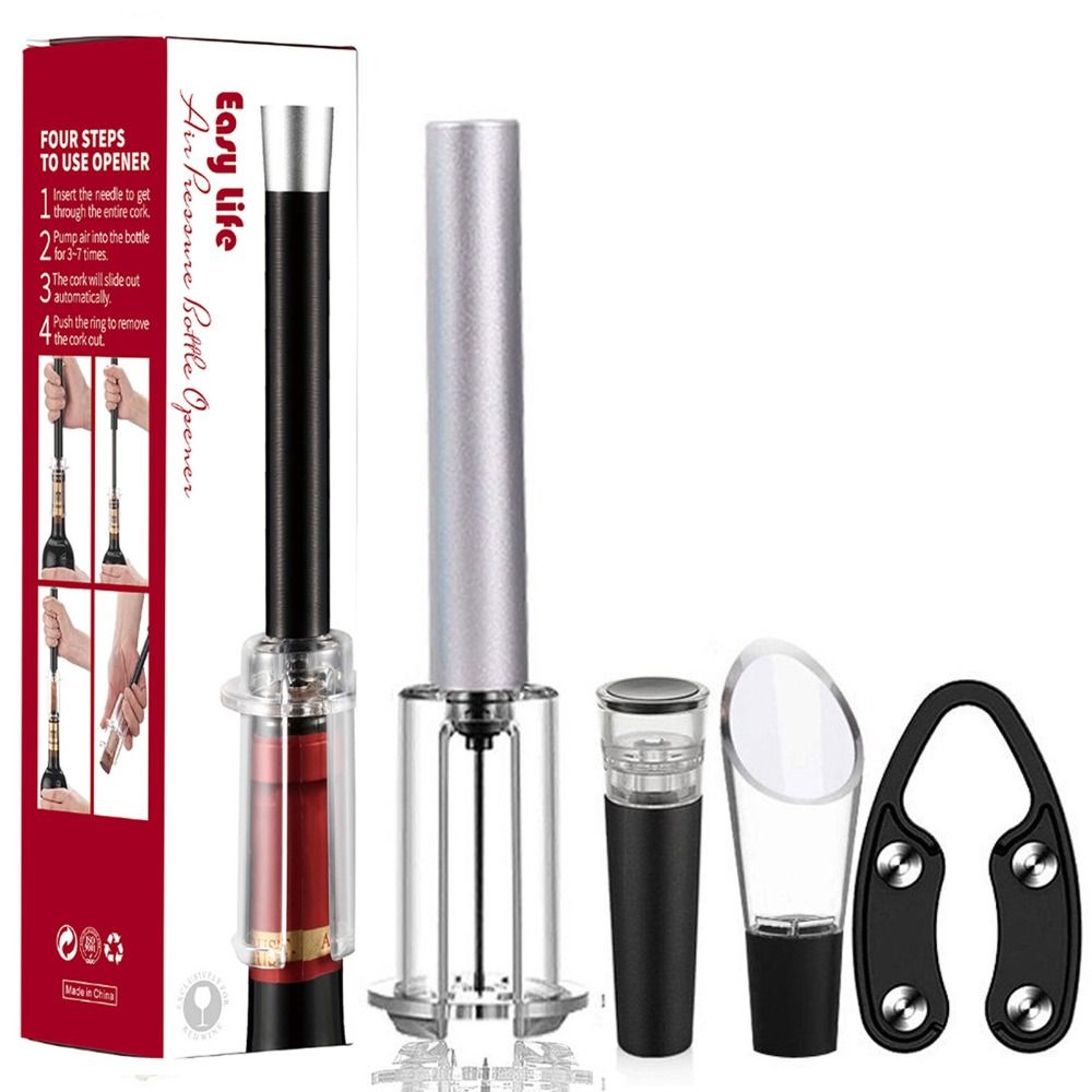 Kitchen Gadgets Deals - Bar-Zubehör Weinflaschenöffner-Set Aluminiumlegierung ABS Luftpumpen-Korkenentferner Küchen-Gadgets