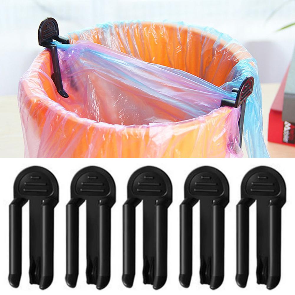 Kitchen Gadgets In - 2/5 Stück Plastik-Müllbeutelklammer, fester Abfallbehälter-Beutelhalter, Müllklammer,