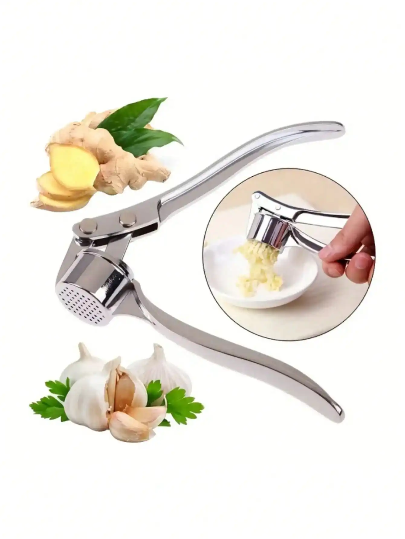 Kitchen Gadgets Garlic - Küchen-Knoblauchpresse Zerkleinerer Edelstahl Knoblauchquetscher Manuelle Presse