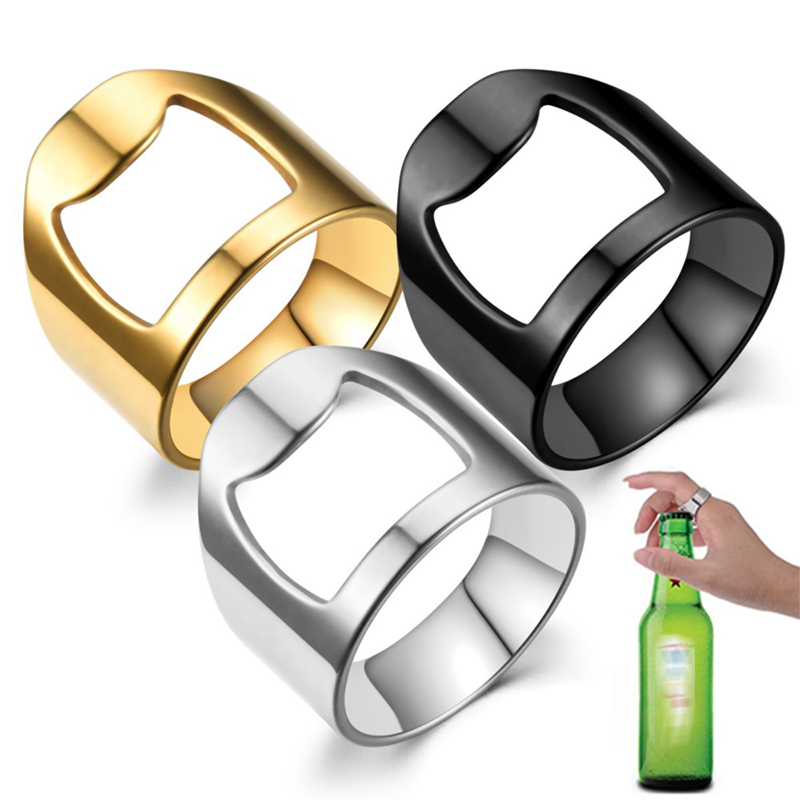 Kitchen Gadgets Name - Mode männer Flaschenöffner Ring Korkenzieher Edelstahl