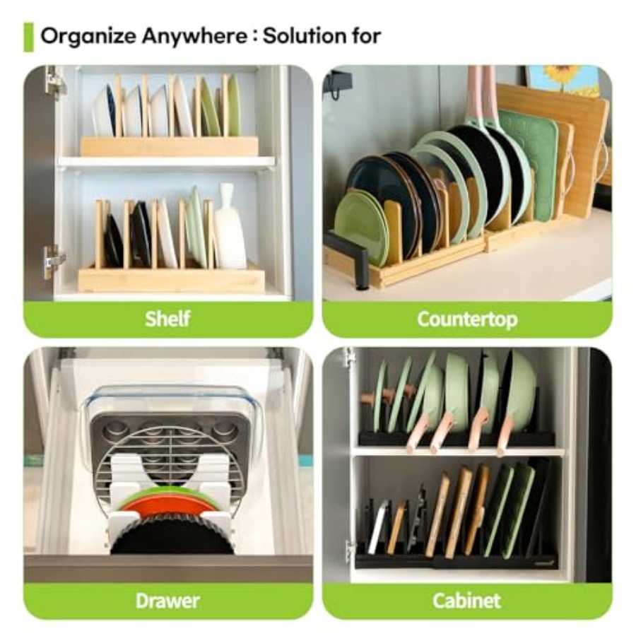 Topf- und Pfannenorganizer für – Bamboo Cutting Board Bewertung und Preis