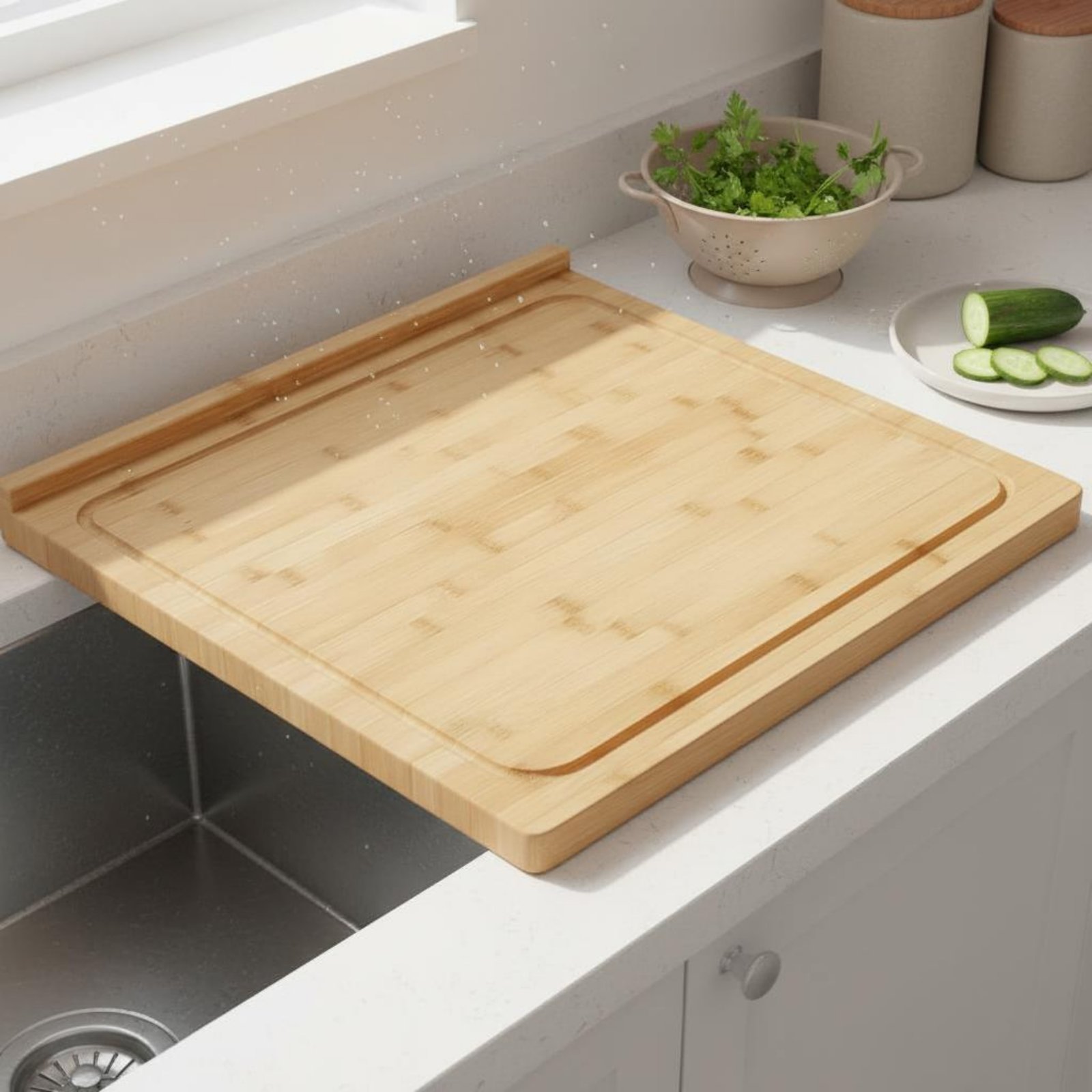 Schneidebrett für über die Spü – Bamboo Cutting Board Bewertung und Preis