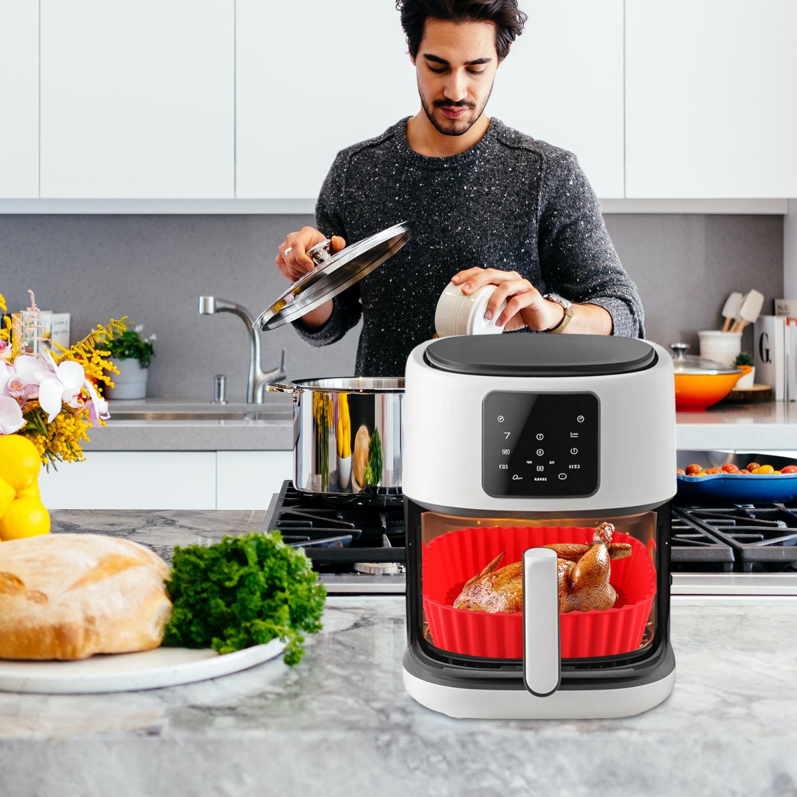 Silikon-Heißluftfritteusen-Ein – Kitchen Gadgets Men Bewertung und Preis
