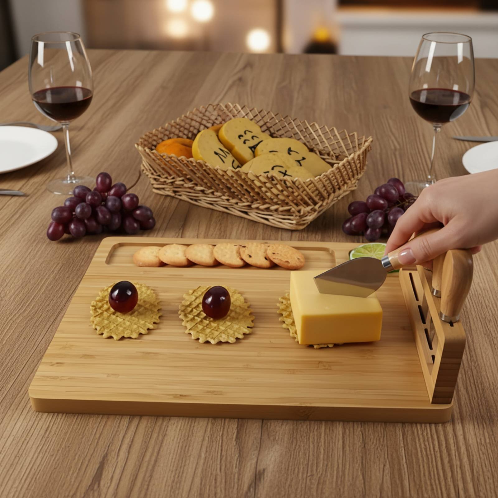 6-teiliges Bambus-Käsebrett un – Bamboo Cutting Board Bewertung und Preis