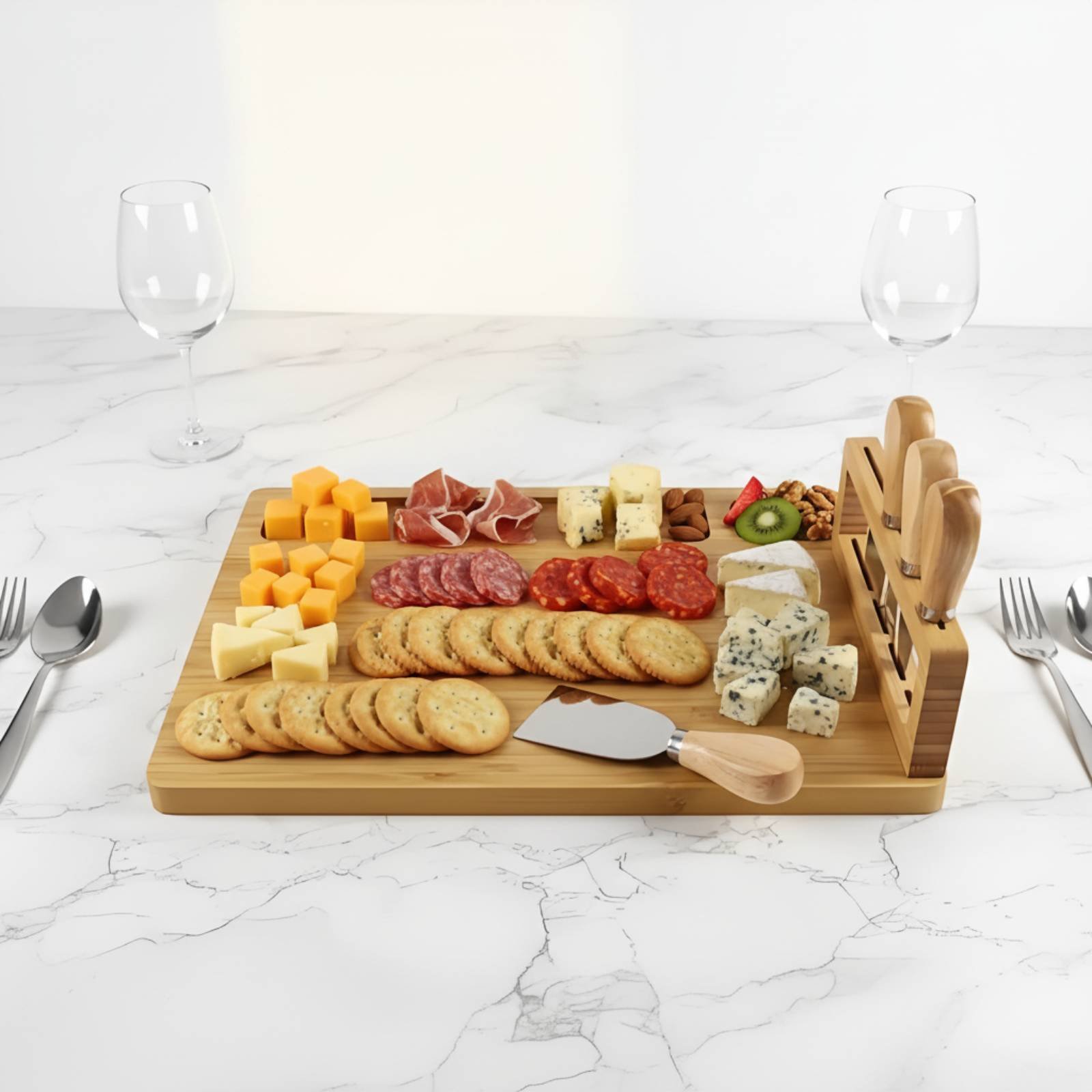 6-teiliges Bambus-Käsebrett un – Bamboo Cutting Board Bewertung und Preis